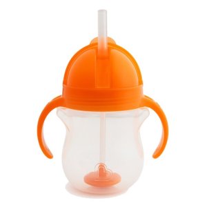 Munchkin Click Lock Tip & Sip Weighted Straw Cup Orange