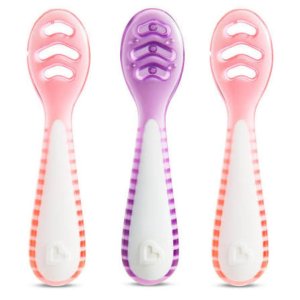 Munchkin Gentle Dip Baby Spoons Pink/Purple