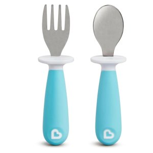 Munchkin Raise Toddler Fork & Spoon Set Blue