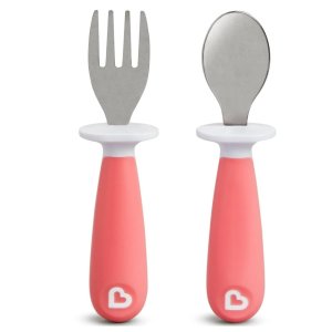 Munchkin Raise Toddler Fork & Spoon Set Purple