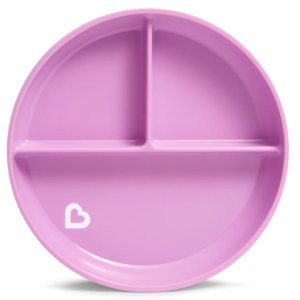 Munchkin Stay Put Suction Plate with Divider Purple