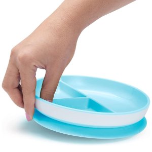 Munchkin Stay Put Suction Plate with Divider Blue