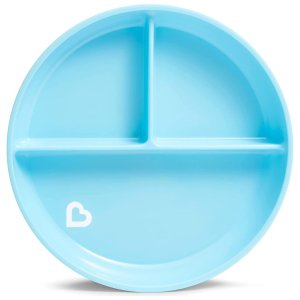 Munchkin Stay Put Suction Plate with Divider Blue