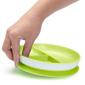 Munchkin Stay Put Suction Plate with Divider Green