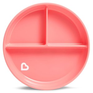 Munchkin Stay Put Suction Plate with Divider Pink