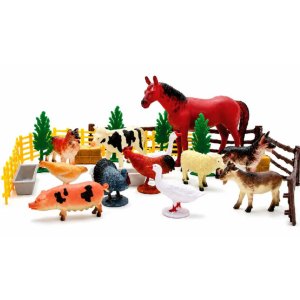 Open Ended Farm Animals Playset 30 Pcs