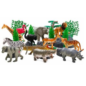Open Ended Wild Animals Playset 30 Pcs