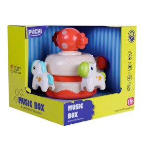 Puchi Educational Wind-Up Carousel Music Box