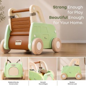 R for Rabbit Kiddie Kart 4-in-1 Push Walker Green Beige TCKKGNB01