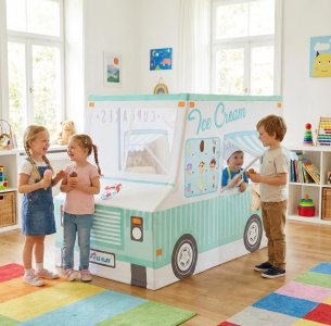 Role Play Deluxe Ice Cream Truck Tent Playhouse