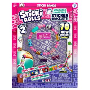 TF Sticki Rolls Sticki Bands 70 New Stickers Inside Series 2 Pink