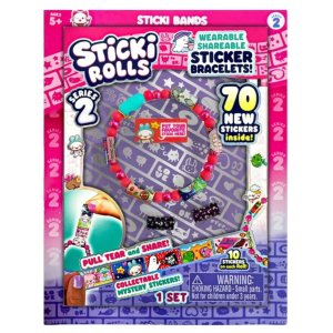 TF Sticki Rolls Sticki Bands 70 New Stickers Inside Series 2 Red
