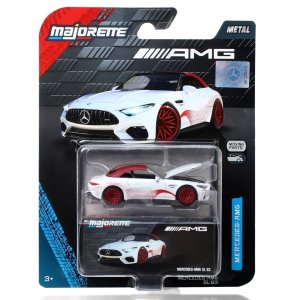 Majorette Mercedes AMG SL63 Deluxe Die Cast Toy Car White & Red