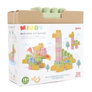 Mijoy Rich Husk Toy Blocks Dinosaur & Animal