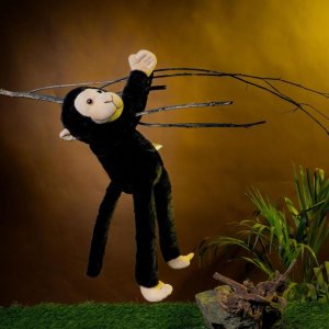 Mirada 52cm Hanging Monkey Soft Toy Black