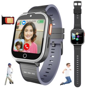 Spiky Cyclops 4g Waterproof Kids Smartwatch - Black