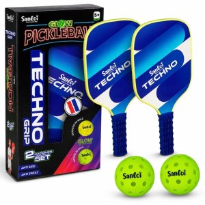 Santoi Glow Pickleball Techno GRP Paddle and Ball Set
