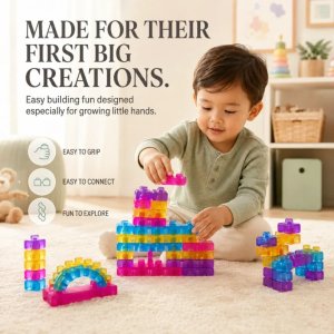 Scoobies Build-A-Squish Soft Blocks 32 Pices