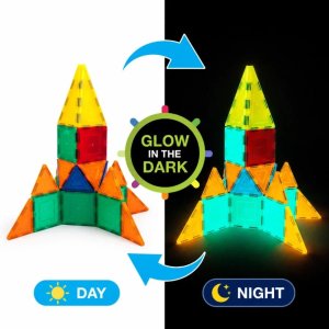 Scoobies Glow in the Dark Magnetic Tiles Building Set 60 PCS