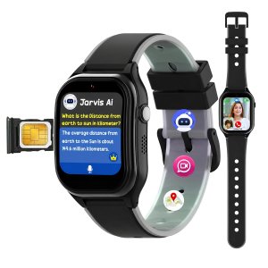Spiky Ghoul Curved Kids Smart Watch Black