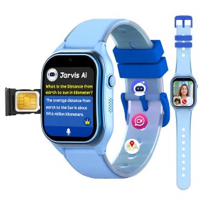Spiky Ghoul Curved Kids Smart Watch Blue