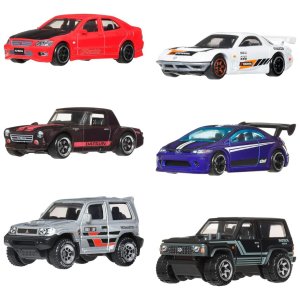 Hot Wheels Silver Series Streets of Japan (Pack of 6) JLB23