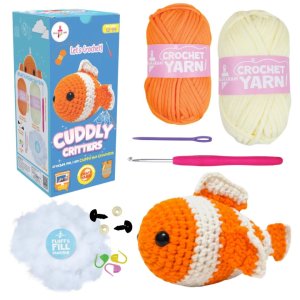 Kalakaram Let's Crochet Cuddly Critters Clownfish Kit