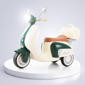 Little Rides Kids Classic Scooter Green Rechargeable Battery Operated Ride On
