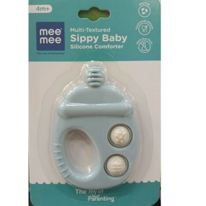 Mee Mee Sippy Silicone Baby Teether Blue
